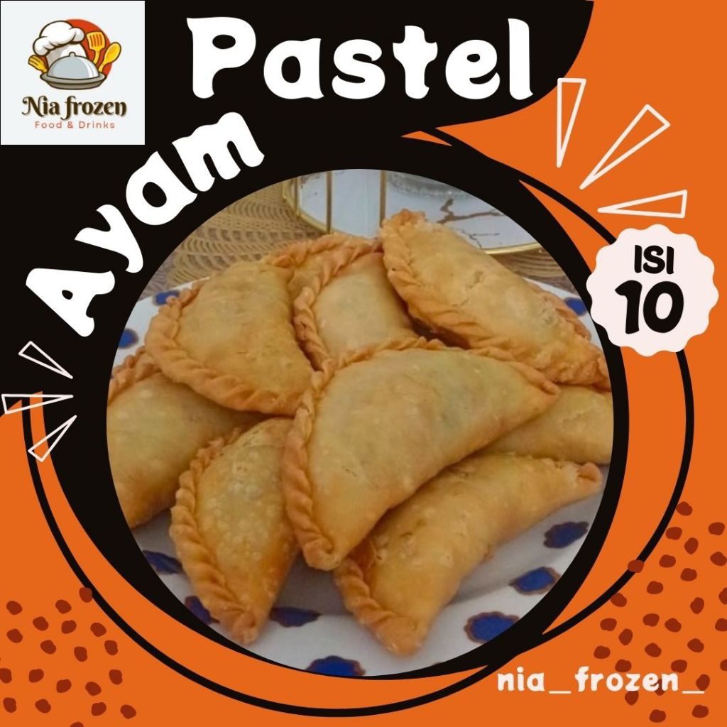 

pastel premium isi ayam + wortel isi 5/ frozen / beku