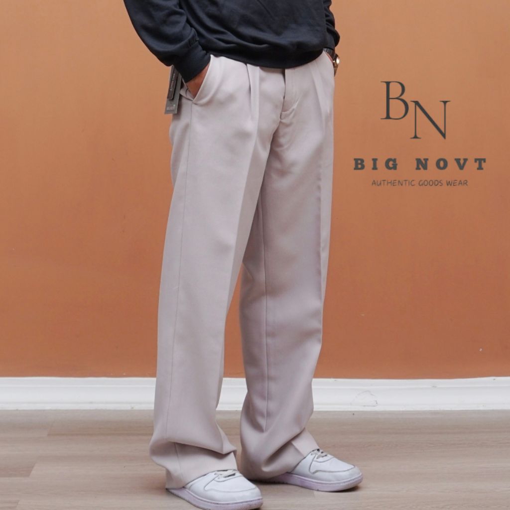 BIGNOVT - Celana Panjang Pria Loose Wide Pants