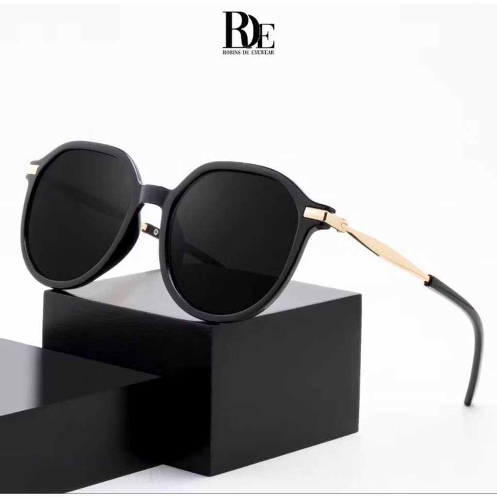 Robins Series (free kotak kacamata) - Robins Kacamata Hitam Geometric | ROBINS Kacamata Hitam Bulat 