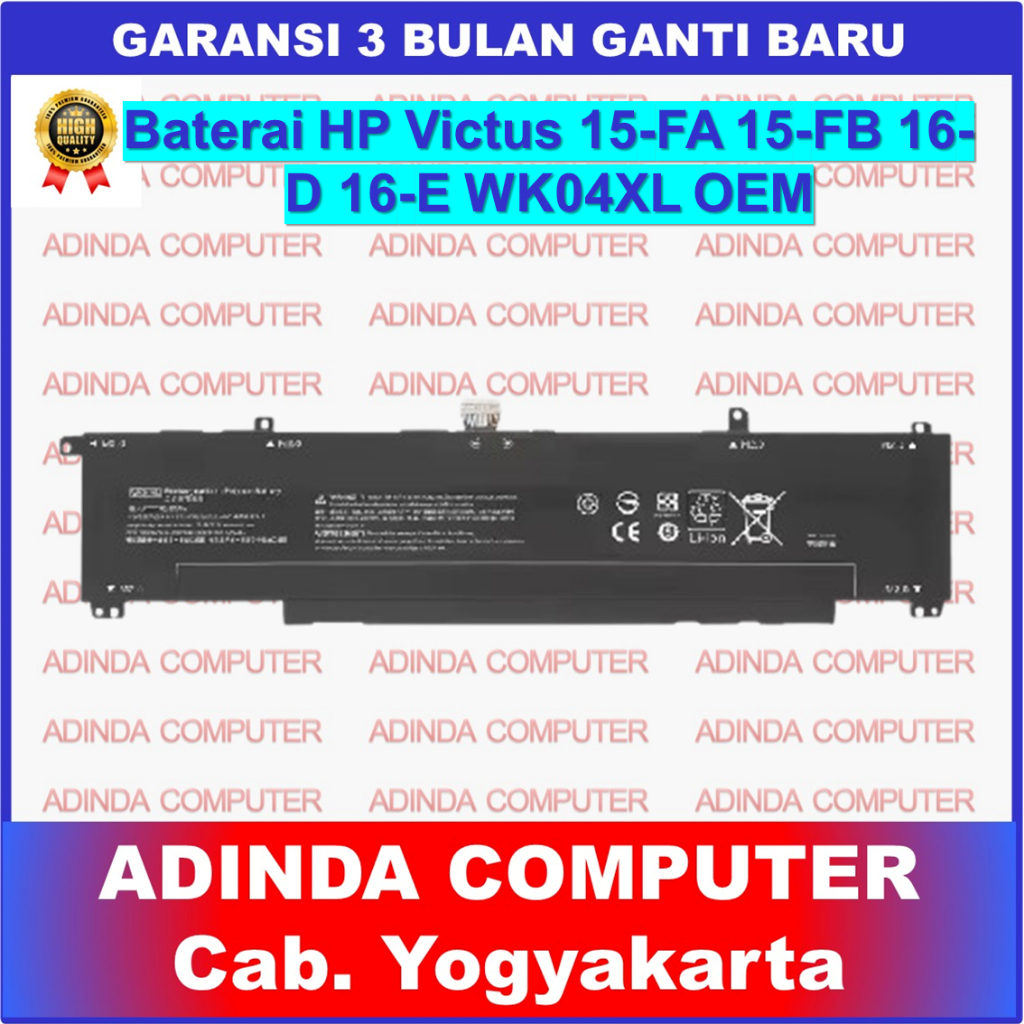 Baterai HP Victus Gaming 15-FA0008TX 15-FB0012AX WK04XL OEM