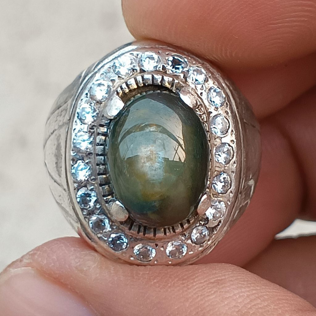 black safir ring perak lawasan