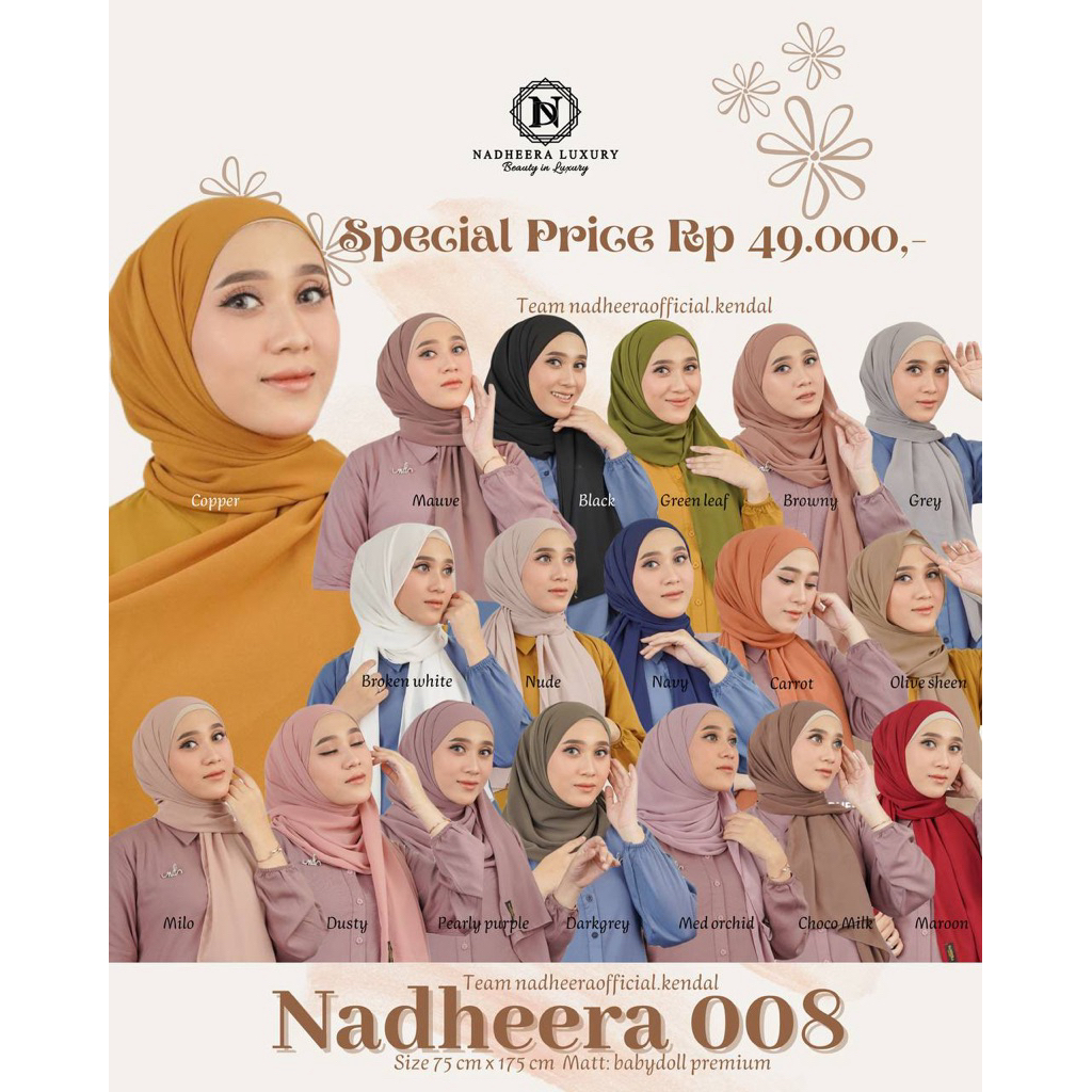 HOT PROMO PASMINA NADHEERA LUXURY N 008