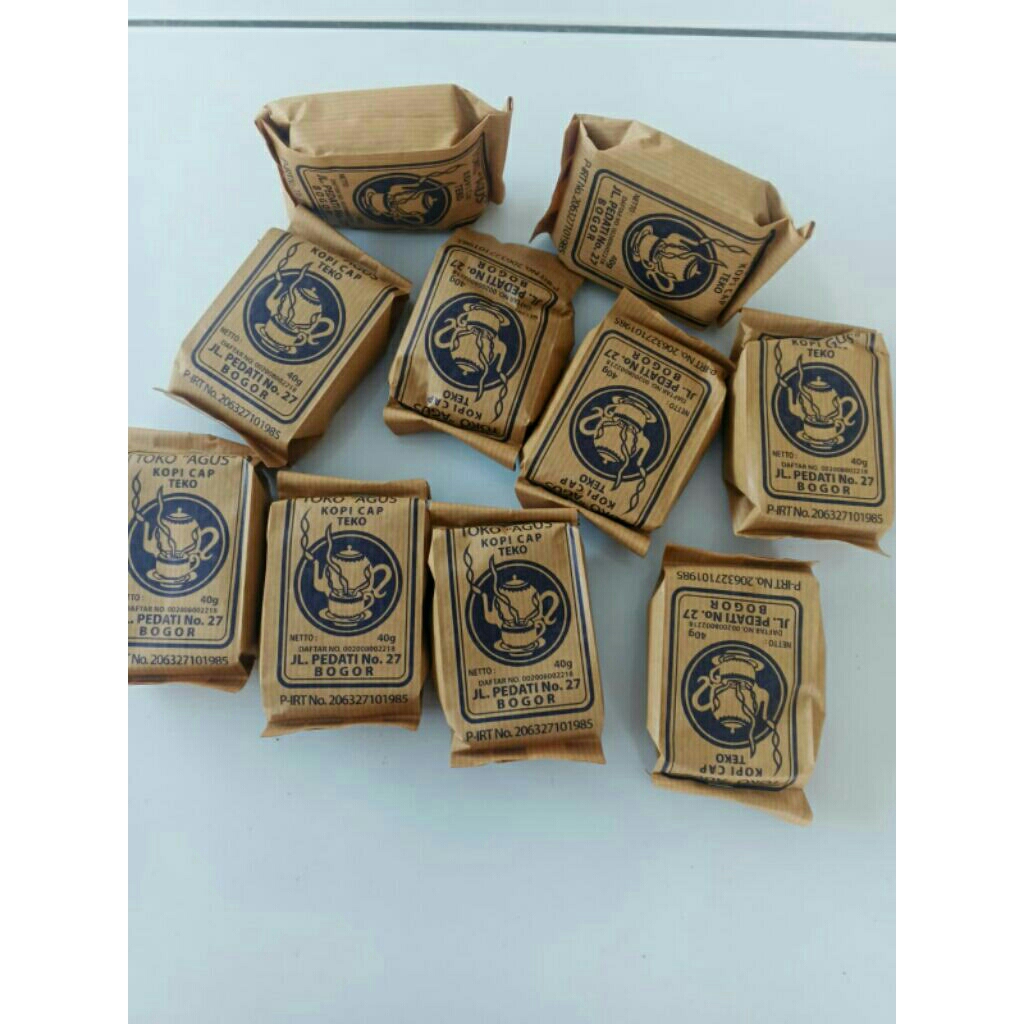 

Kopi Cap teko tanpa gula 40gram (isi 10 pcs)