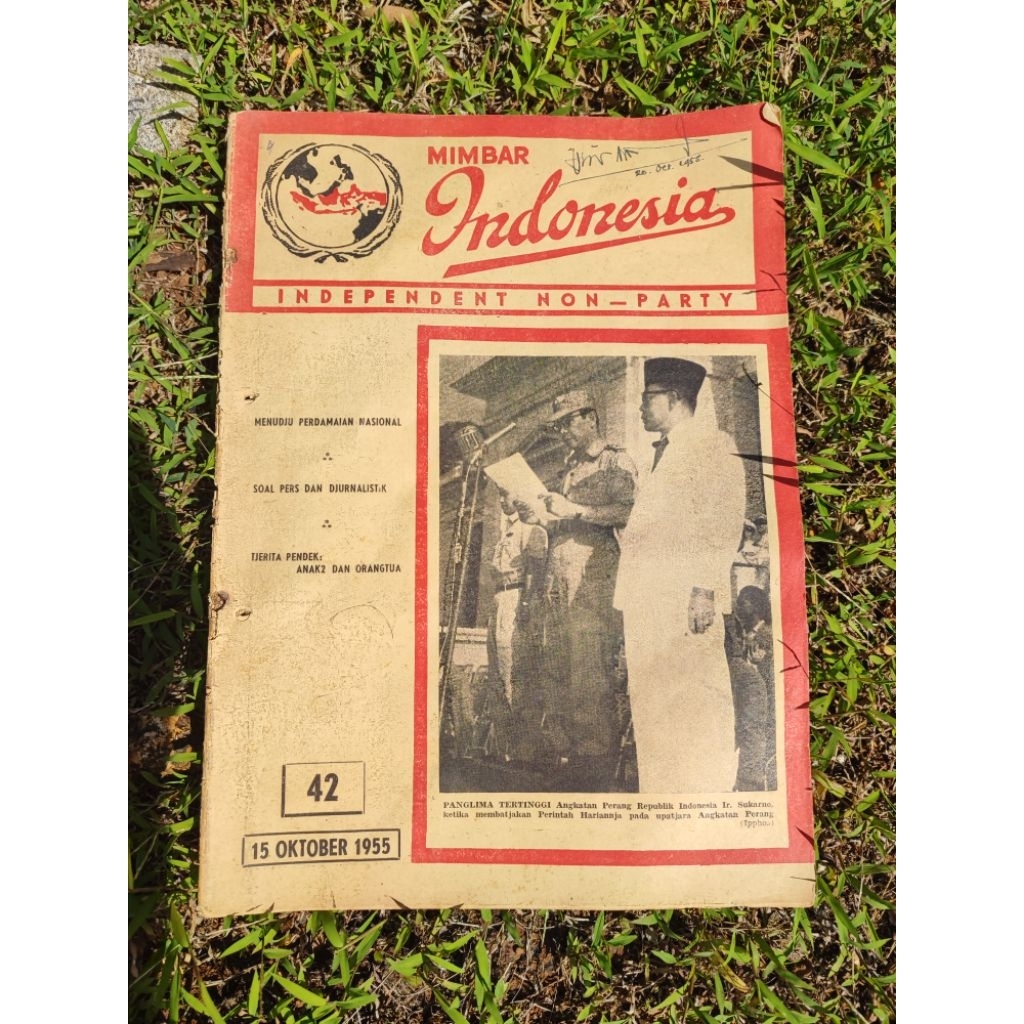 Majalah Mimbar Indonesia Tahun 1955 Original Edisi 42 Vintage Jadul