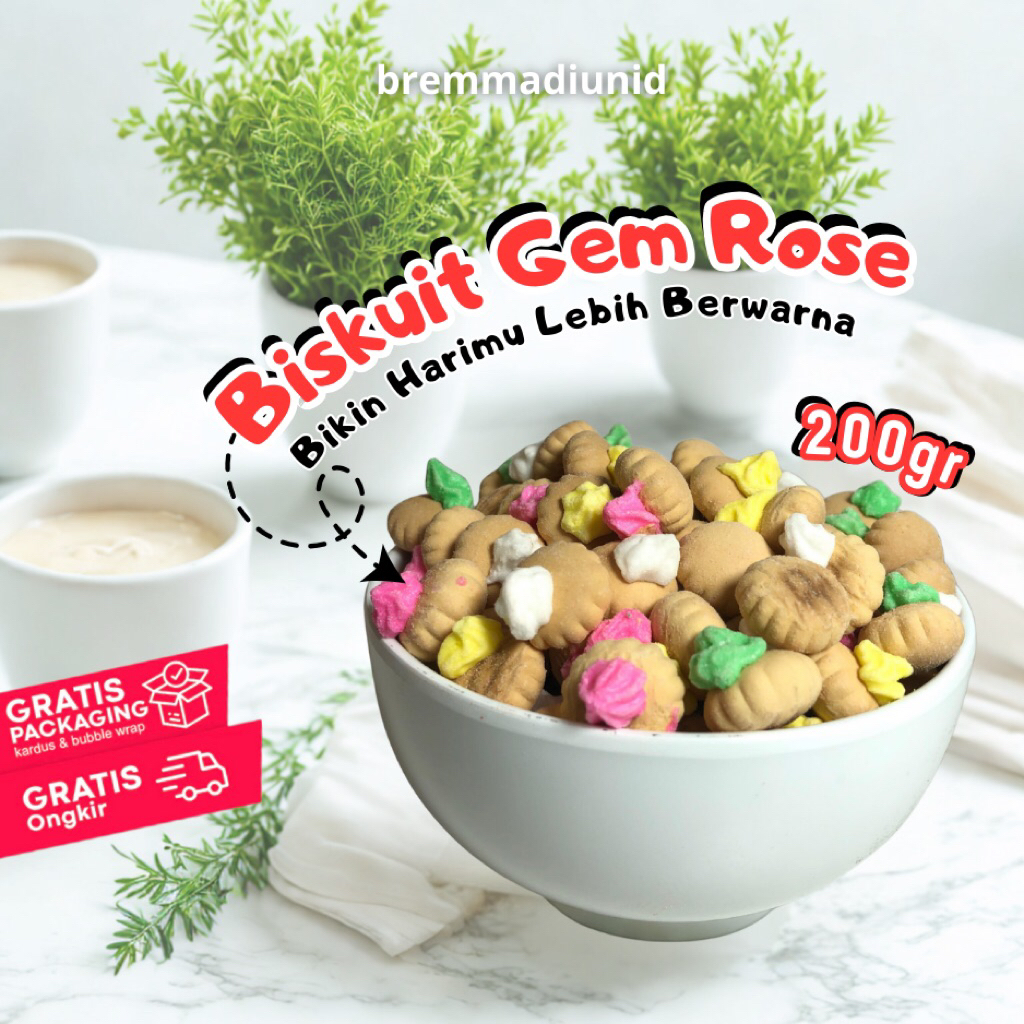 

Biskuit Gem Rose 200g | Roti Gem Rose Manis Enak
