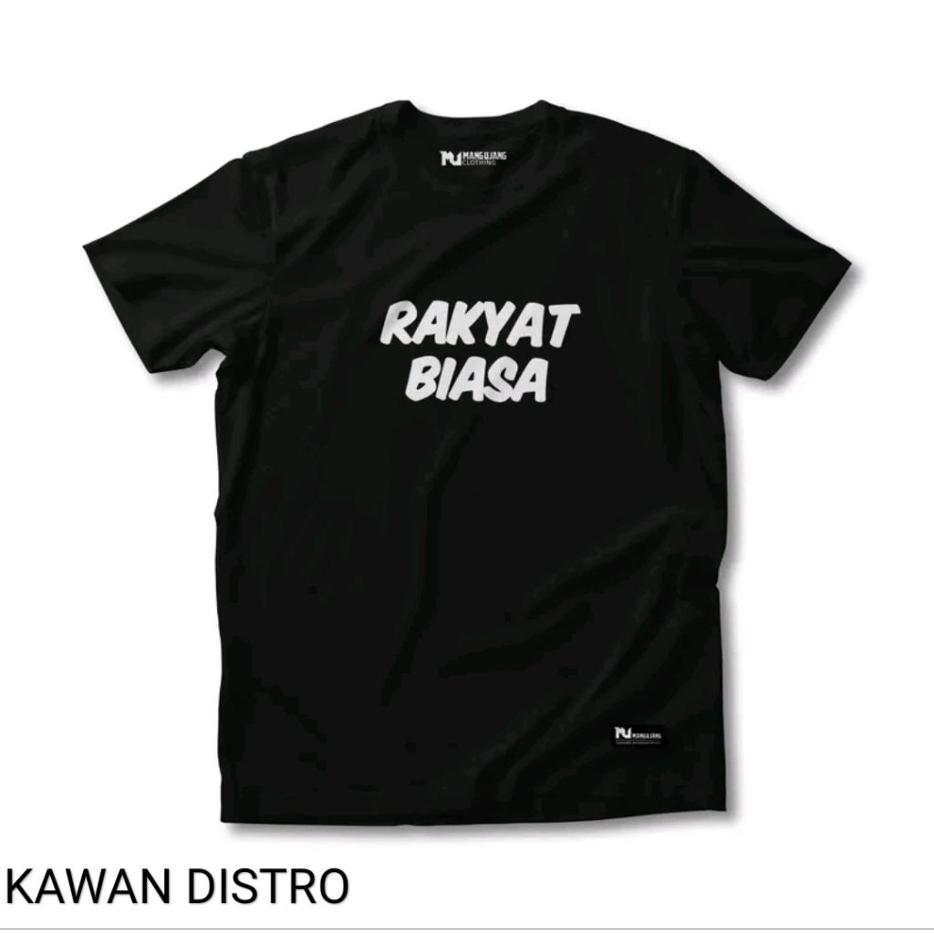 Kaos Rakyat Biasa / T-shirt Baju Distro Pria Wanita Cotton Combed 24s