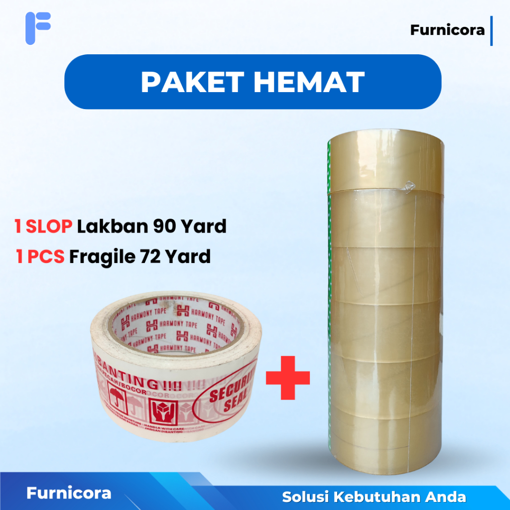 

Paket Hemat 1 SLOP (6 PCS) Lakban 90 Yard Coklat Harmony Rekat & Kuat - 1 PCS Lakban Fragile Putih Packing Lakban Jangan DI Banting Paket Online Harga Lebih Hemat Berkualitas Lebih Ekonomis