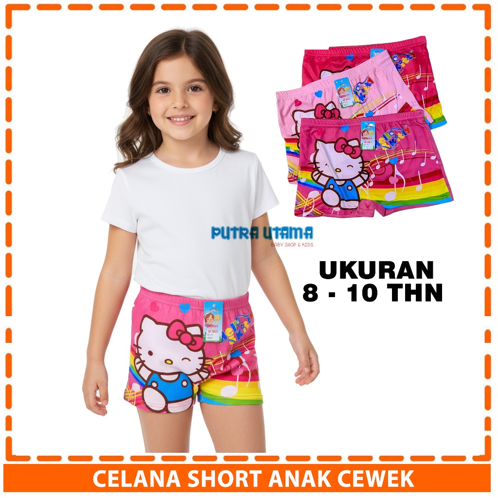 OBRAL 6PCS/3PCS Celana Dalam Boxer Anak Perempuan / CD Boxer Harian Anak Perempuan Murah Motif Short