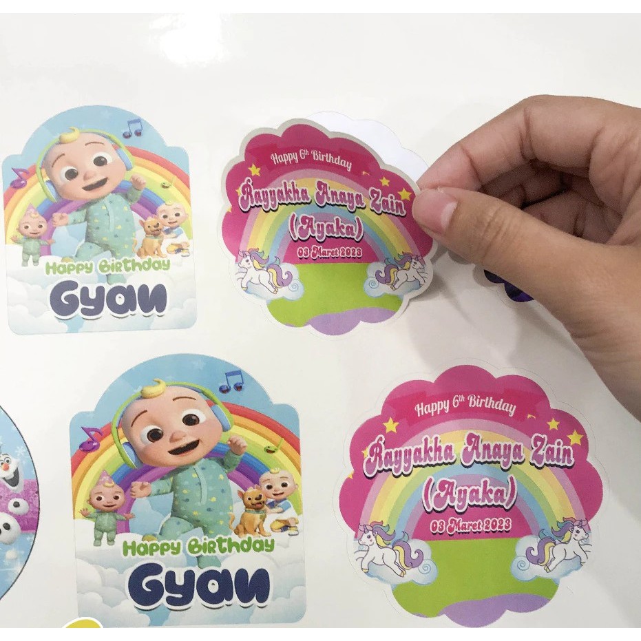 

[BEST SELLER PRODUCT STICKER ] Cetak Stiker Label BULAT/POLA CHROMO SUDAH CUTTING BISA BUAT ULANG TAHUN SOUVENIR