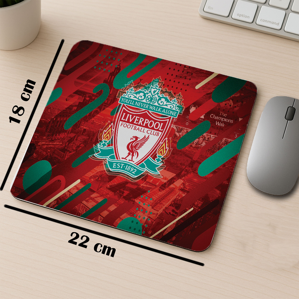 Mousepad Club bola Liverpool | bisa custom gambar | Barcelona / Arsenal