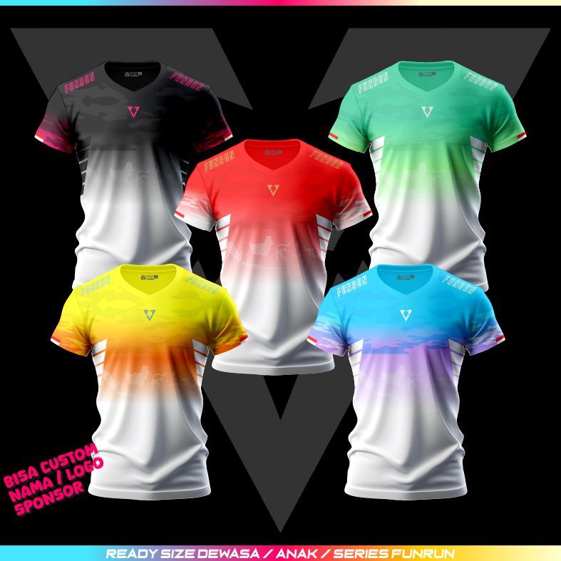 Jersey Running Jersey Lari  Baju Kaos Olahraga Lari Pria Wanita Free Custom Nama - Makarepmuh