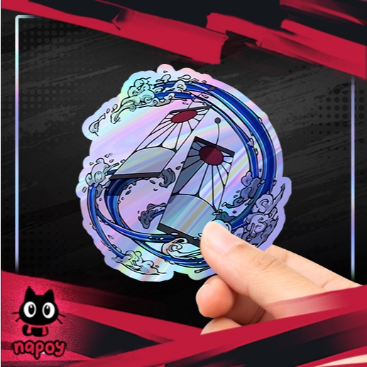 

Stiker Hologram Anime Demon Slayer Tanjiro Kamado Skill 2