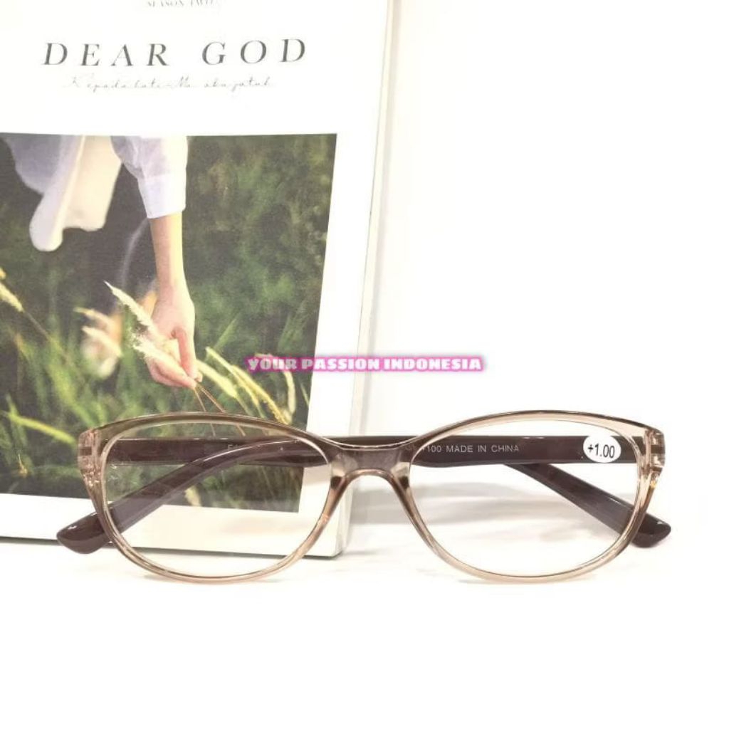 Kacamata Baca Cat Eye Wanita/Kacamata Plus Wanita/Kaca Mata Baca Anti Radiasi Untuk Usia 40,50,60 Ta