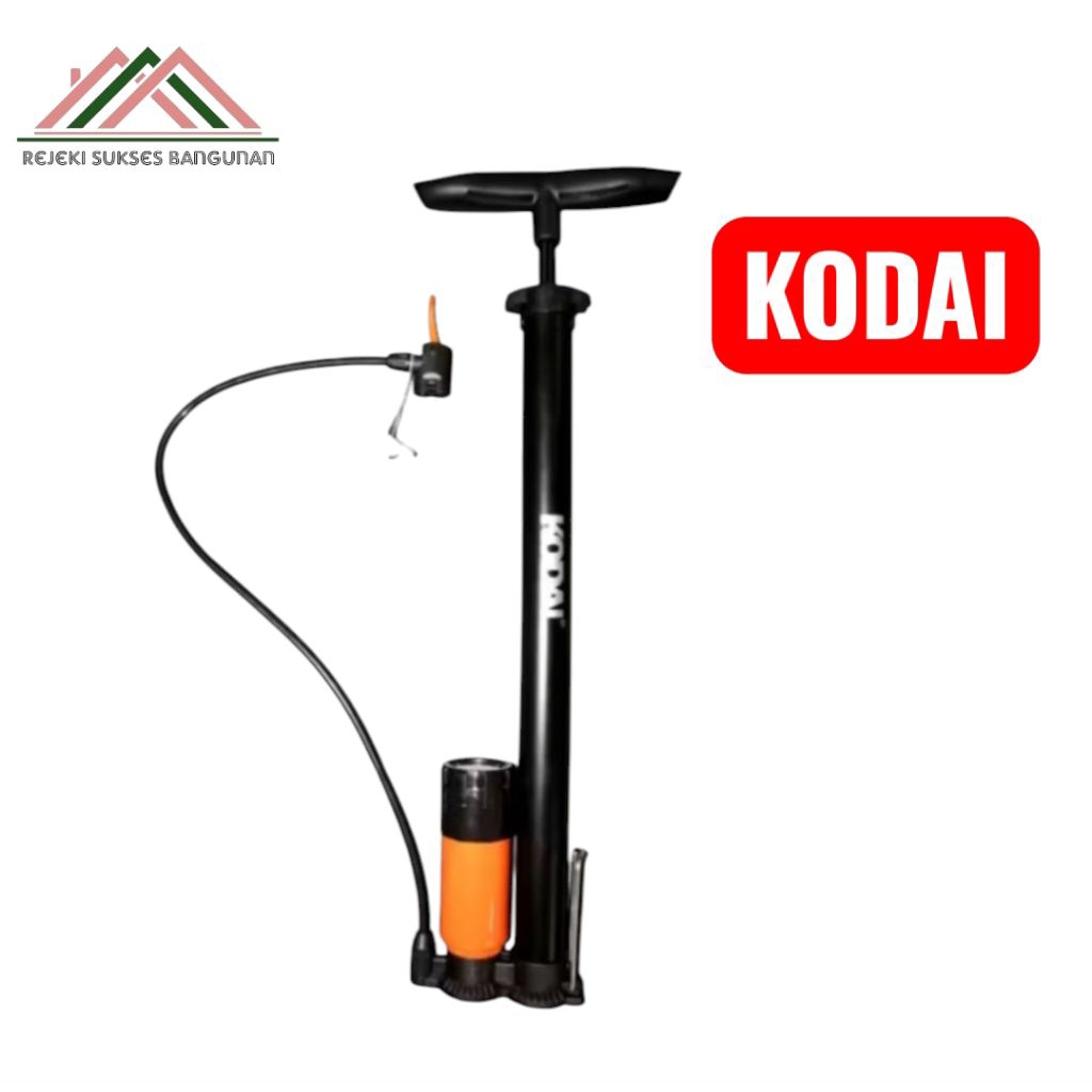 KODAI Pompa Angin Ban + Meter Sepeda Motor Mobil Bola FREE Adaptor Pompa