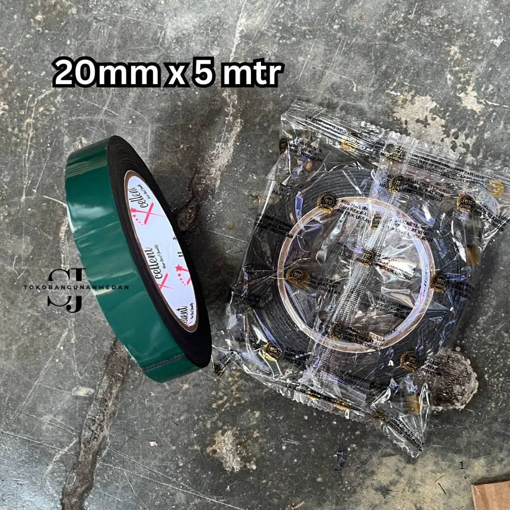 

Double Tape Hijau Foam Busa / Hijo 20mm x 5 meter - NIPPE TAPE