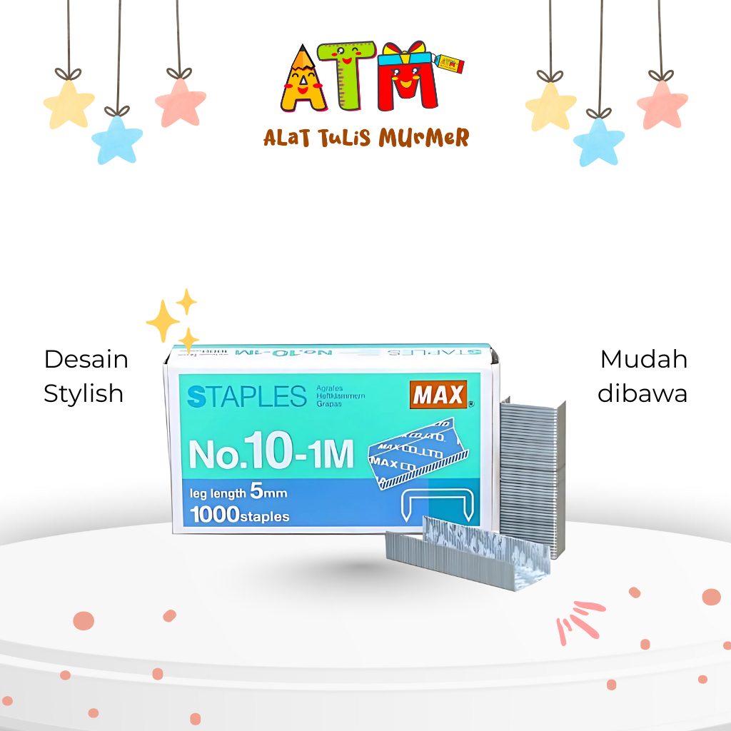 

Isi ulang Stapler/refill 10-1M/ MAX isi Stapler Staples Jegrekan Hekter HD10