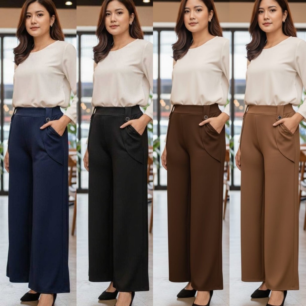 RMC - Celana Kulot Soraya Premium – Bahan Adem, Nyaman Dipakai Sehari-hari