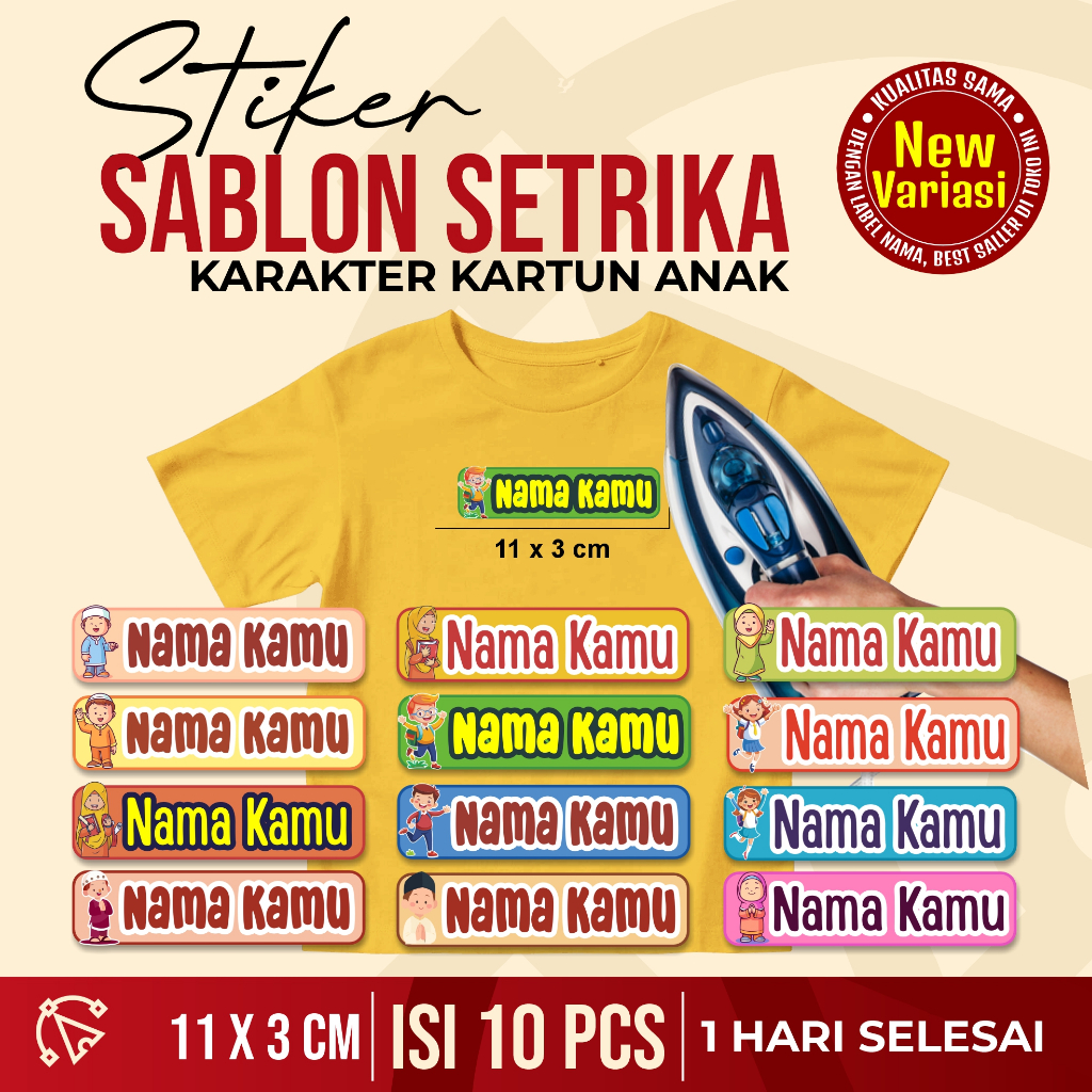 

STIKER LABEL SABLON, STIKER NAMA BAJU, SABLON LABEL BAJU, STIKER SETRIKA, SABLON STRIKA, SABLON NAMA SETRIKA, SABLON DTF SETRIKA UKURAN BESAR