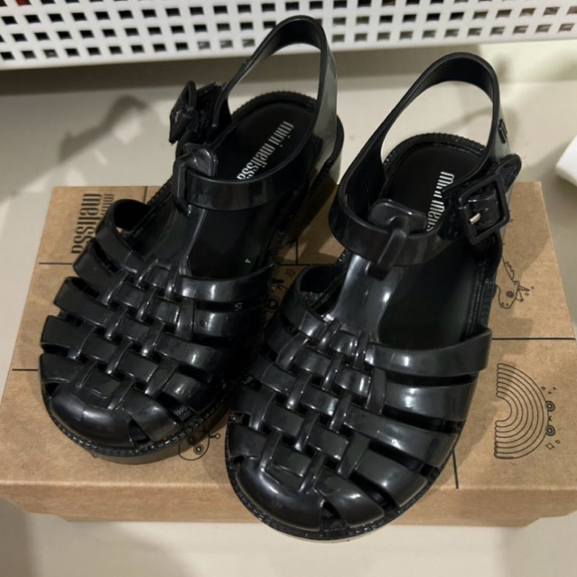 Mini Melissa Possesion Preloved Hitam Size EU 25/26