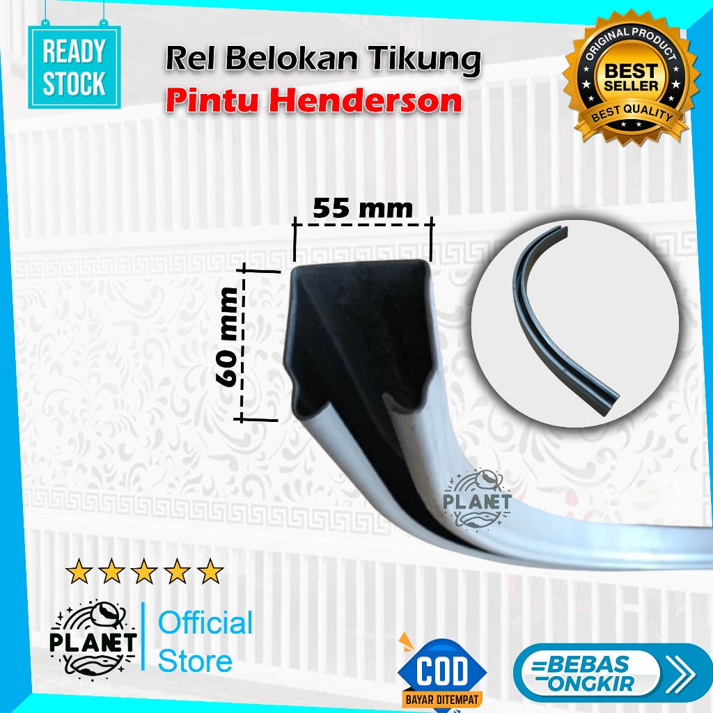 Rel belokan atas besar pintu garasi henderson | Rel tikung