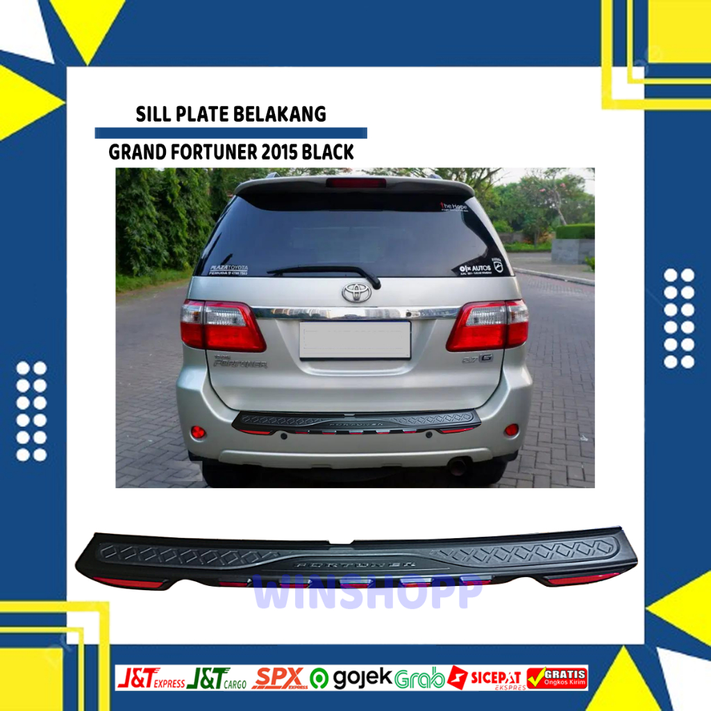 SILLPLATE BELAKANG SILLPLATE GRAND FORTUNER 2015  BLACK