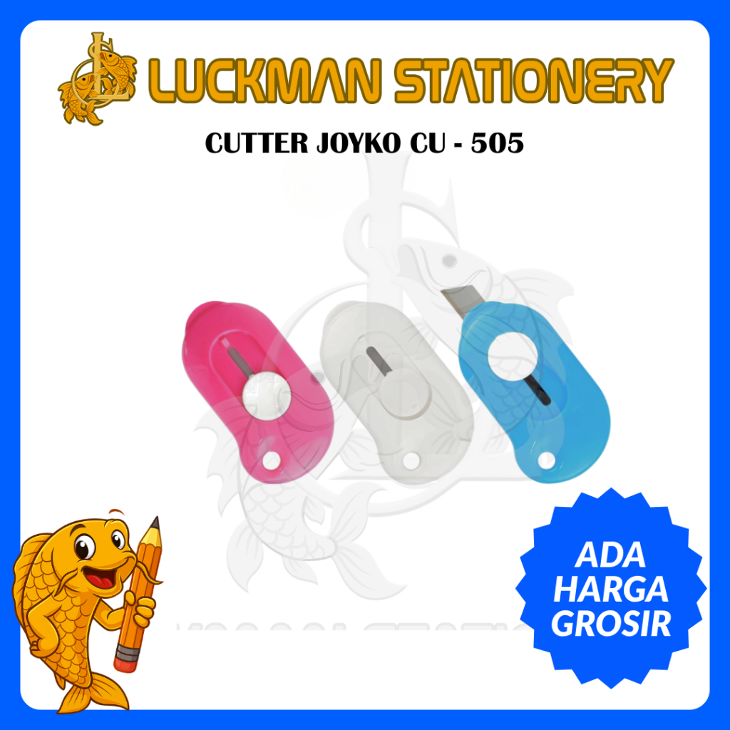 

LUCKMAN STATIONERY - JOYKO CU-505 Mini Cutter Kantor Sekolah 1 Pcs || Joyko CU-505 Mini Cutter Pemotong Kater Kecil