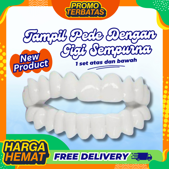 VENEER GIGI PALSU SNAP ON SMILE GIGI PALSU VIRAL GIGI PALSU SILIKON - Temptooth 300