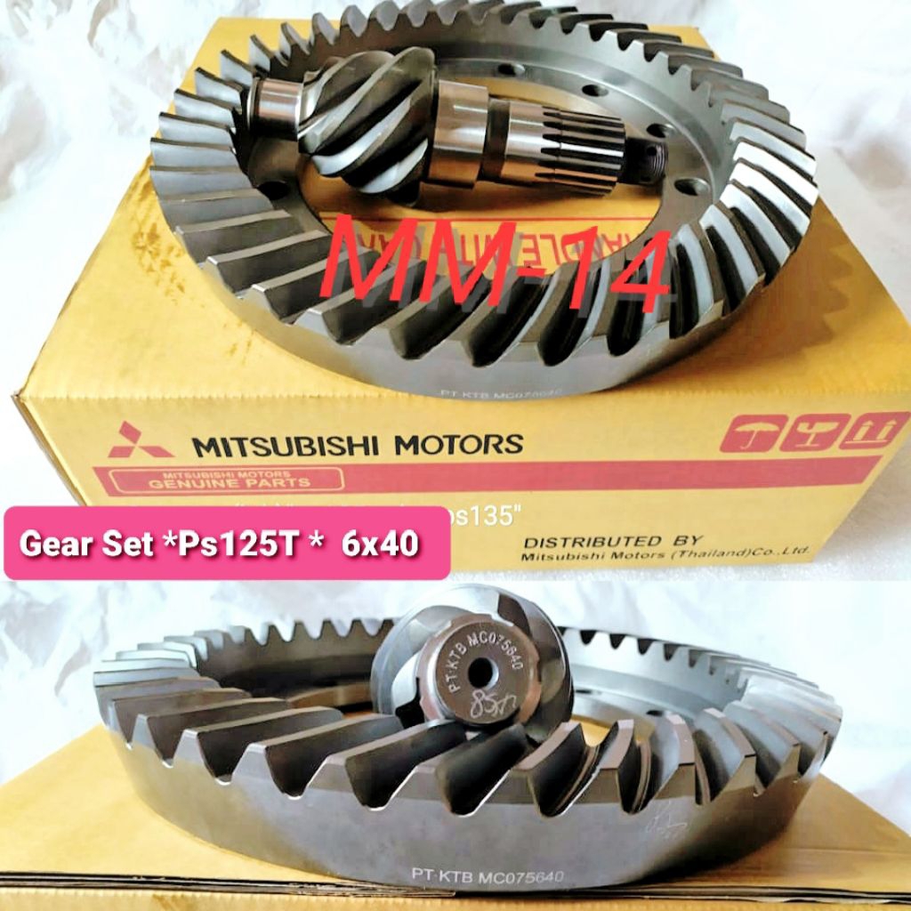 GEAR SET GIGI GARDAN (6X40) CROWN WHEEL CANTER PS125 TURBO ORIGINAL