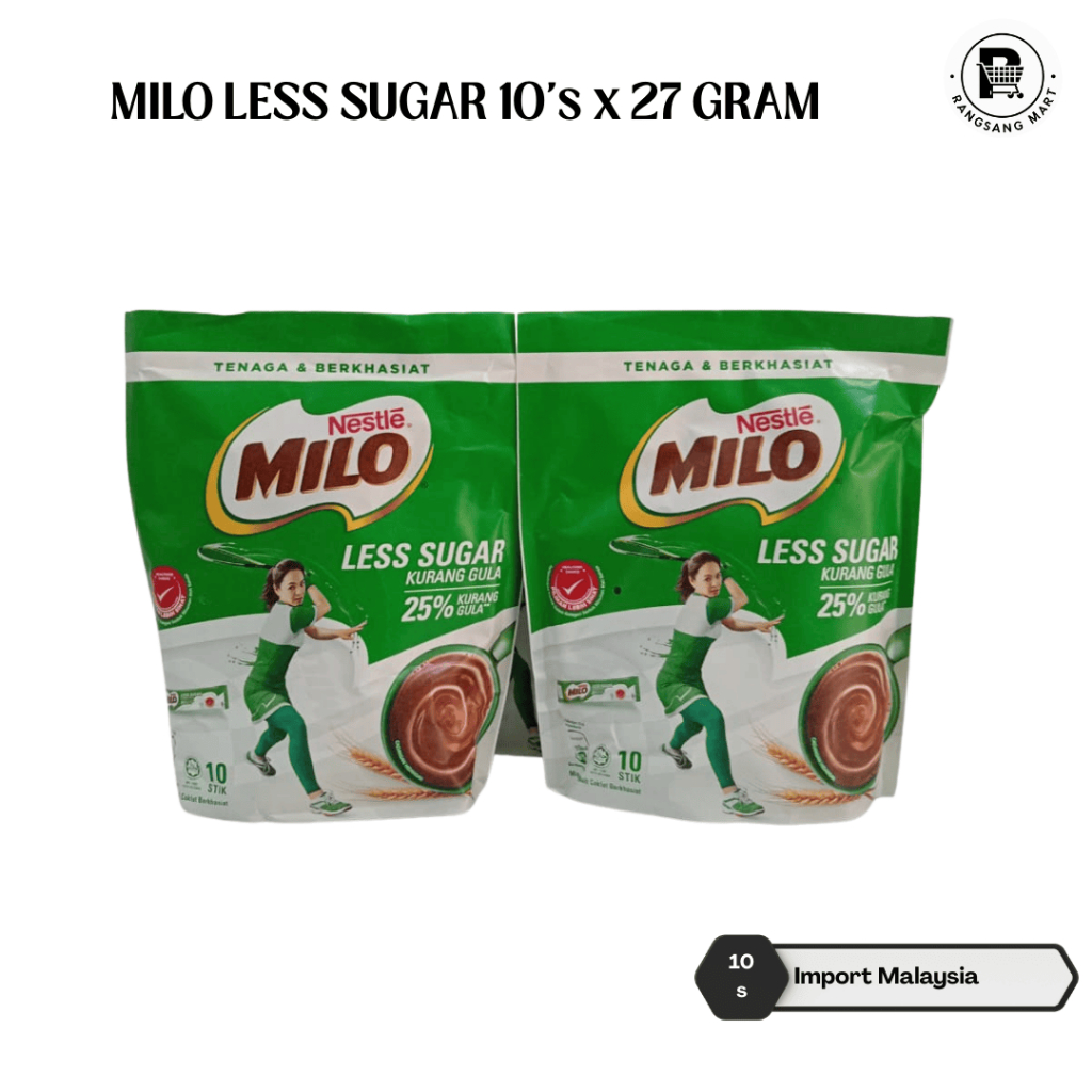 

NESTLE MILO LESS SUGAR 10's x 27g [Exp. 31 Juli 2026]