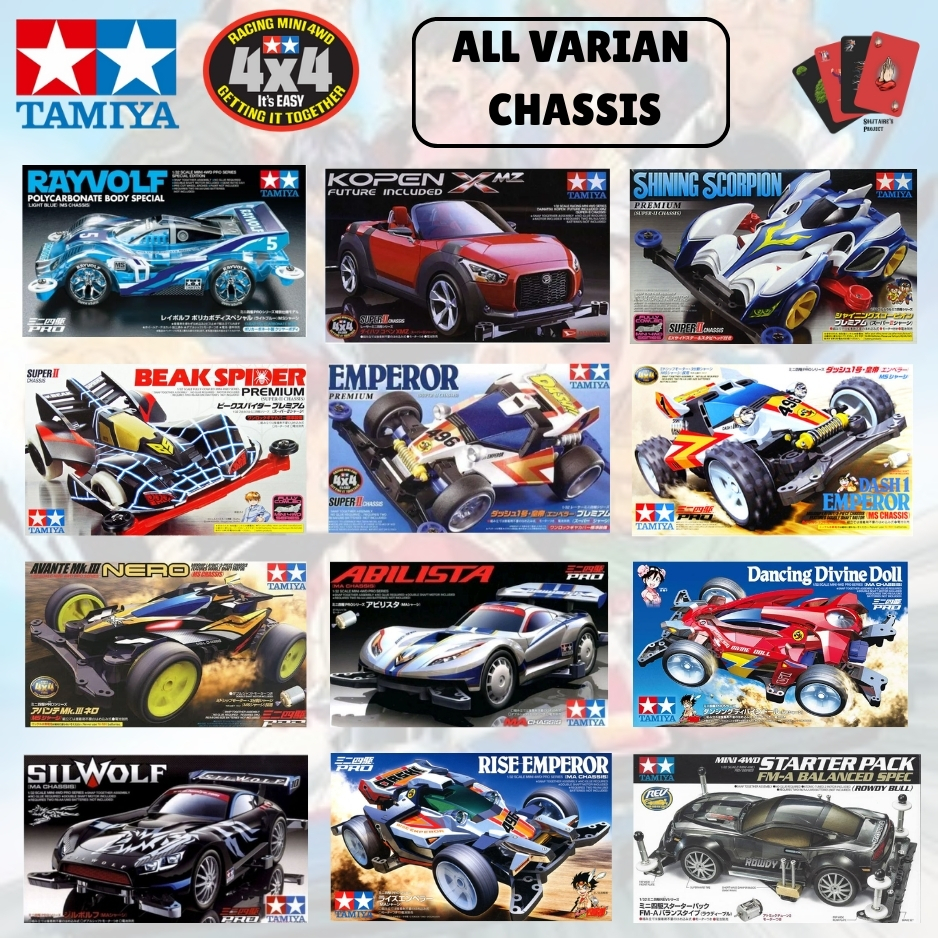 Mainan Rakit Mobil Tamiya Mini 4WD Asli Original