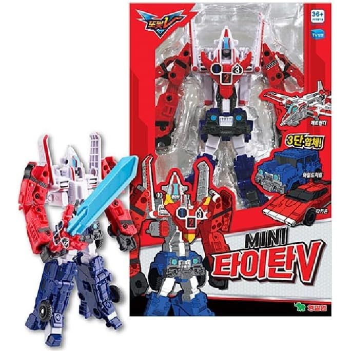 Tobot V Mini Titan Transforming Robot to Vehicle 3 Stage Transformation Action Figure