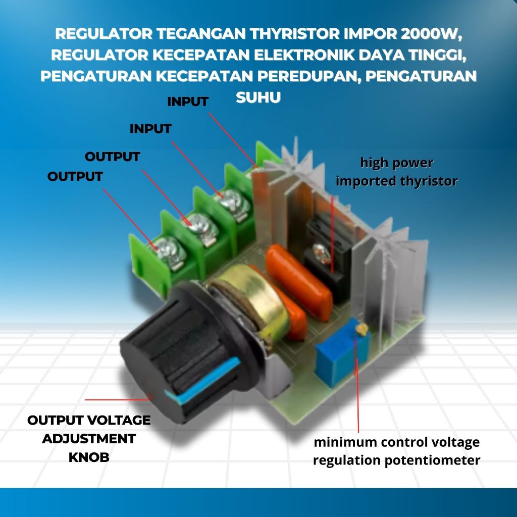 AC Motor Speed Controller Dimmer SCR 2000W 220V AC PWM Regulator dimmer