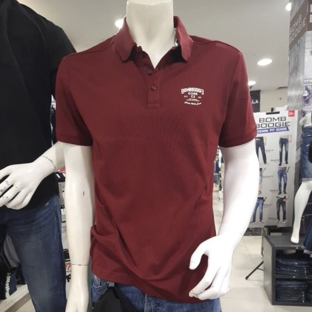 Bombboogie polo shirt pendek pria slim fit baru original matahari