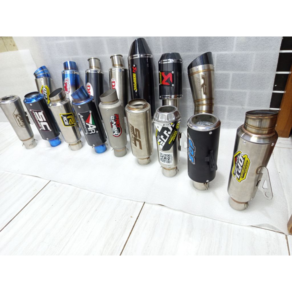 knalpot racing Inlet 50mm slincer saja suara bas gahar  GSX150 CBR 150 CB150R VIXION R VIXION NEW OL