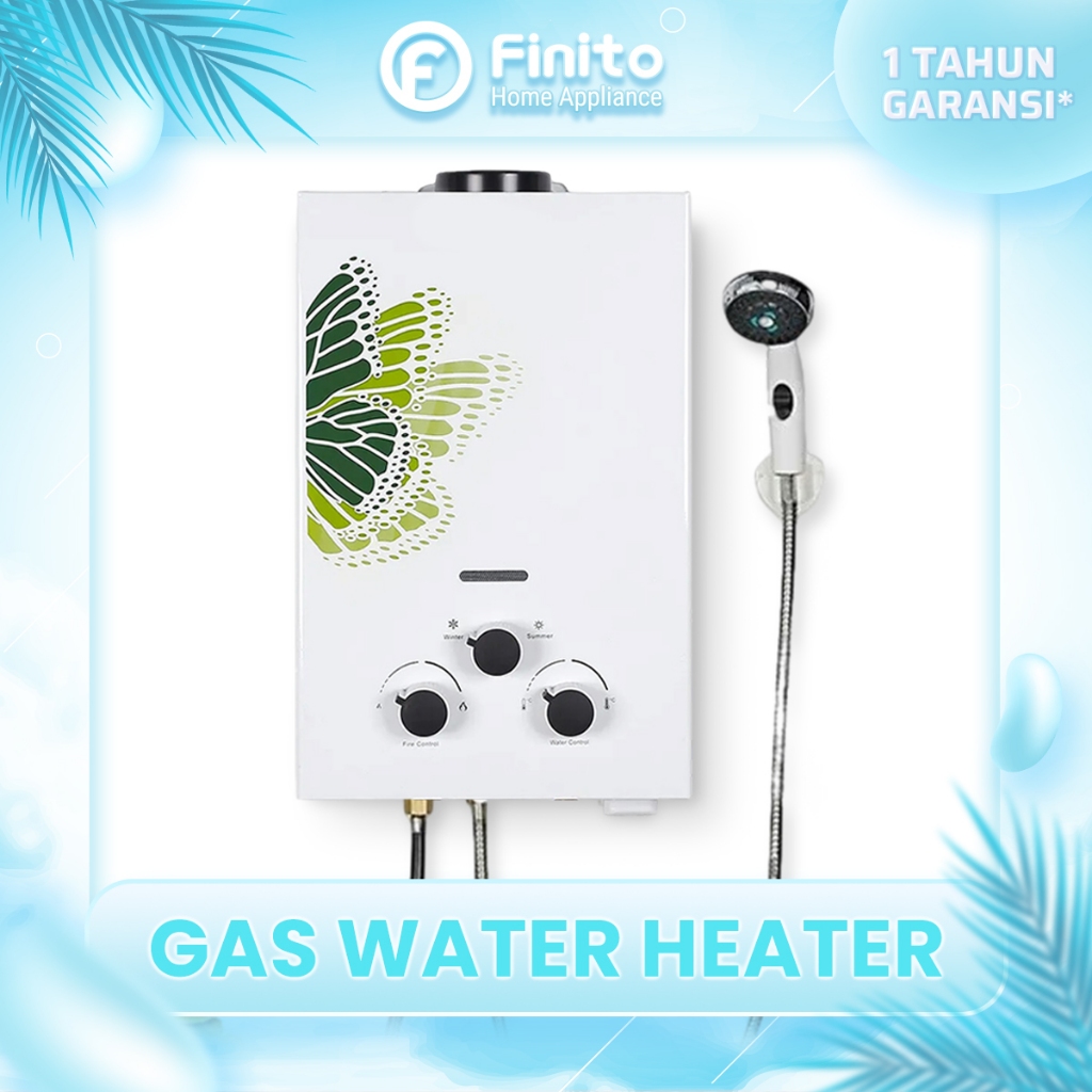 Gas Water Heater FINITO/MATRIX Kapasitas 6 Liter Air Free Shower