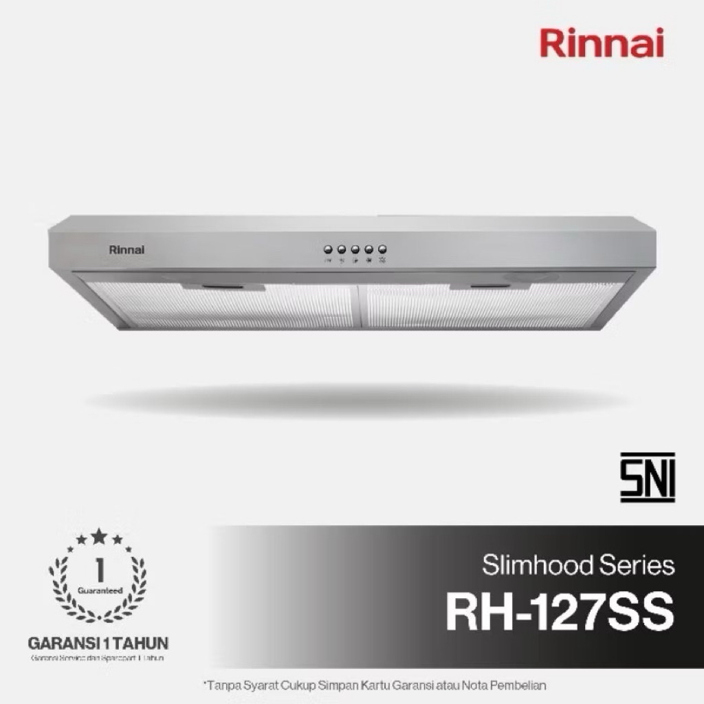 COOKER HOOD RINNAI RH 127 SS 70CM / PENGHISAP ASAP RINNAI RH 127 SS SLIM STAINLESS  / RINNAI RH 127 