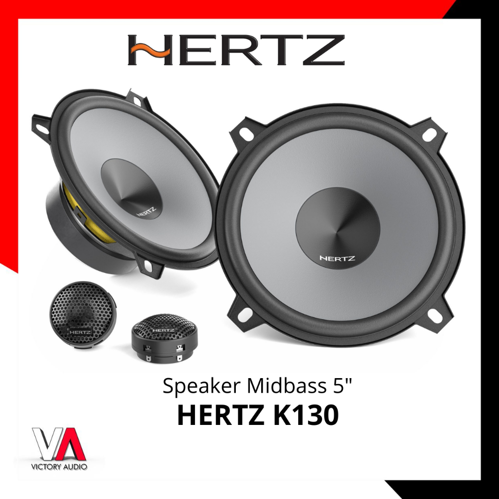 Speaker Split 2-Way Component System HERTZ K130 5 Inch Mid Bass + Tweeter ORIGINAL