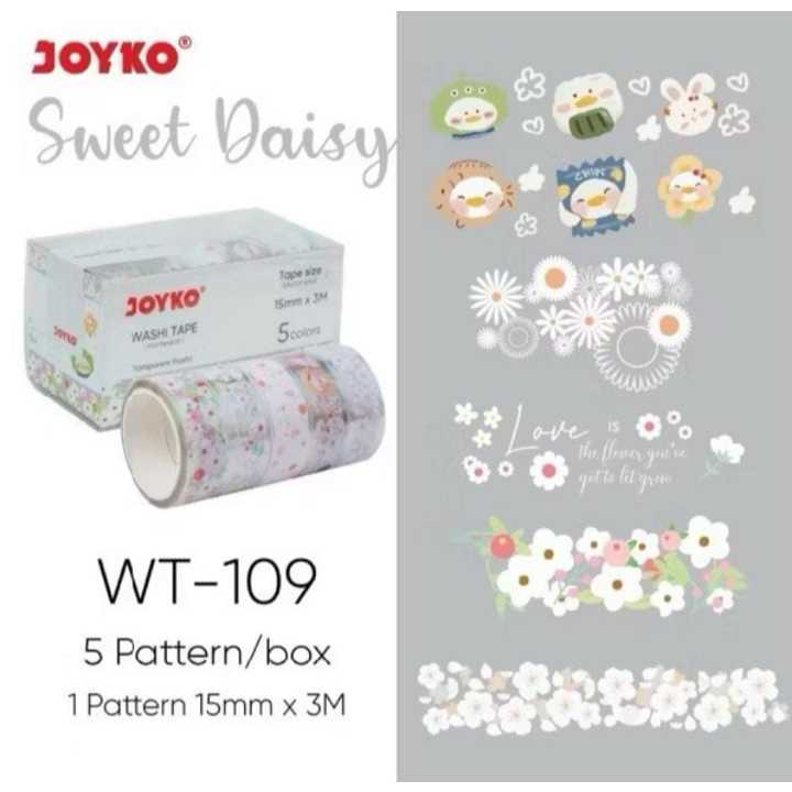 

Washi Tape WT-109 Pita Perekat Selotip Kertas Warna Joyko