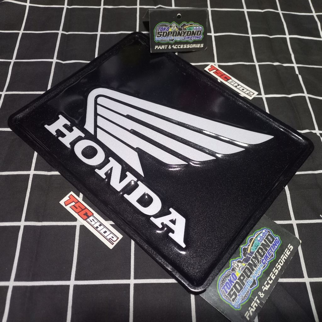 +✅𝗧𝗘𝗥𝗠𝗨𝗥𝗔𝗛 | PLAT NOMOR THAILAND LOGO HONDA PUTIH MODEL PLAT HITAM ORIGINAL THAILAND FOR ALL WAVE 12