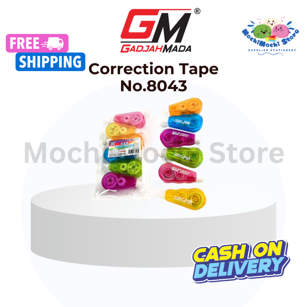 

HARGA GROSIR PER PACK Correction Tape No.8043 | Correction Per Pack Isi 6 Pcs | Correction Tape Kertas Kecil | Correction Tape 21m | Tipex | Tipx | Correction Tape Kertas