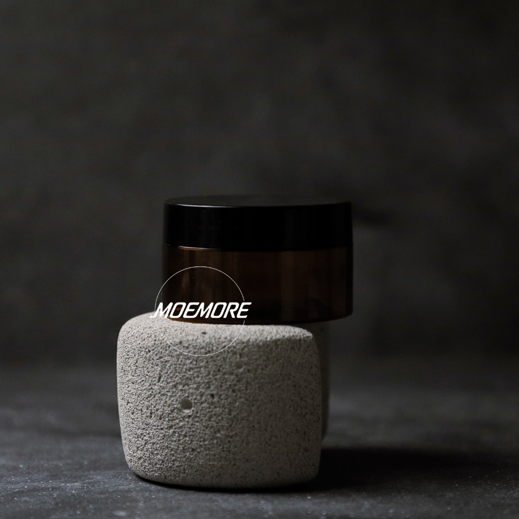 MOEMORE – Jar Kosmetik 100 Gr Pot Plastik – Amber Low Profile – Jar Pomade – Jar Cream