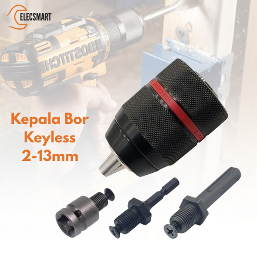 Kepala Bor Cordless 13mm Keyless Drill Chuck Kepala Mesin Bor 13mm 1/2" Tanpa kunci Chuck mesin bor