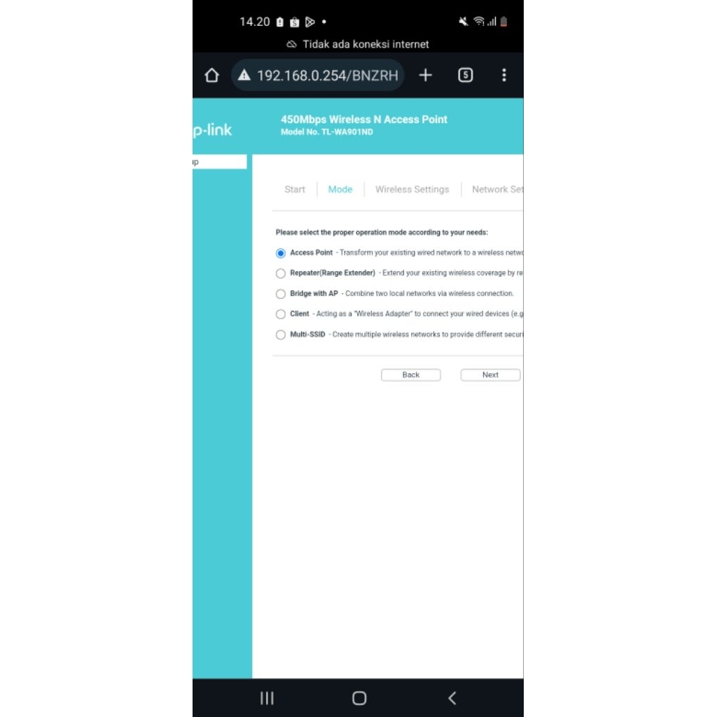 Tplink TL-WA901ND v5.0 450mbps wireless N Access Point MINUS