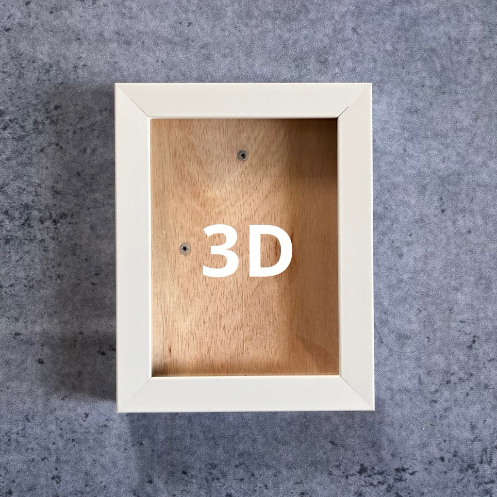 Pigura 3D (21x15cm) A5 bingkai frame putih polos