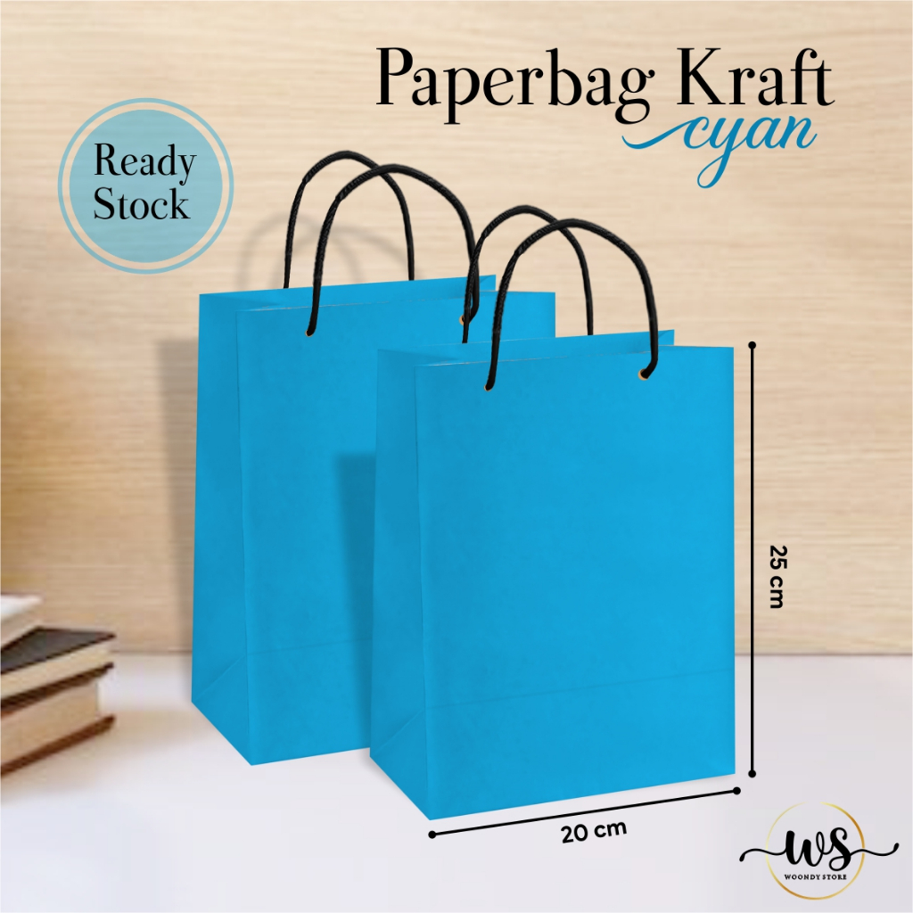 

PAPER BAG PUTIH BIRU CYAN READY STOCK ECERAN - TAS SOUVENIR PERNIKAHAN / ULTAH - PAPER BAG MURAH