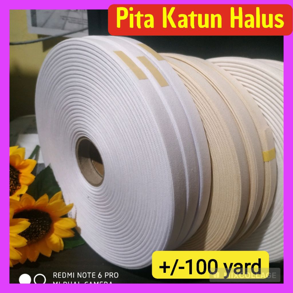 

Label Katun Cream Polos Pita katun 2cm 1 cm