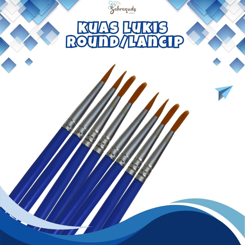 

Kuas Lukis Round Nylon Kuning Alat Melukis Cat Air Minyak Kanvas Paintbrush Painting Brush Canvas Art Acrylic Akrilik Palet Bahan 100% Lembut