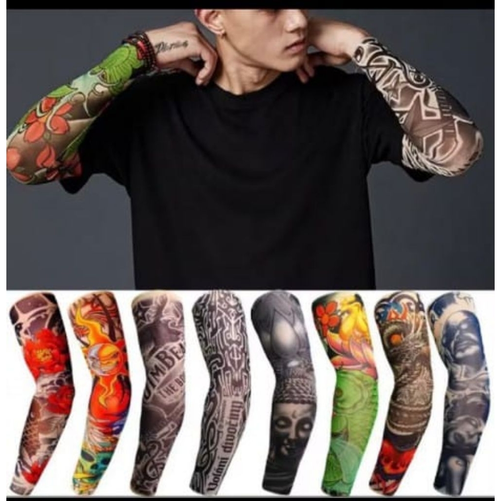 SARUNG LENGAN MOTIF TATO BAHAN PREMIUM PRIA DEWASA/MANSET TANGAN TATO