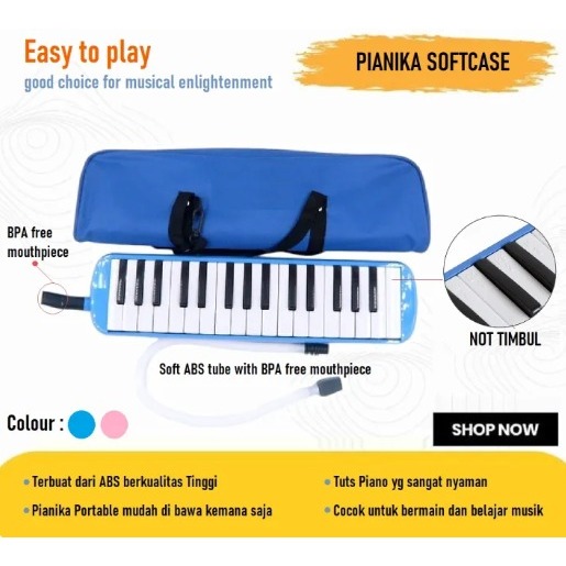 Pianika Alat Musik Tiup / Pianika Melodika Softcase / Pianica / Pianika Softcase alat musik tiup / P