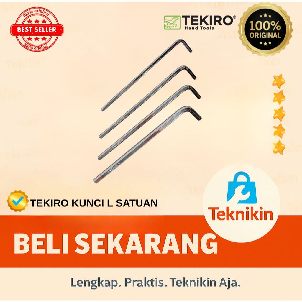 Tekiro Kunci L Panjang Satuan 3mm.